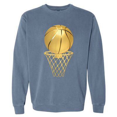 Basketball Player Trophy Game Coach Sports Lover Garment-Dyed Sweatshirt