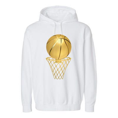 Basketball Player Trophy Game Coach Sports Lover Garment-Dyed Fleece Hoodie