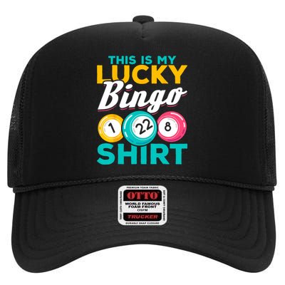 Bingo Player This Is My Lucky Bingo Funny Bingo High Crown Mesh Back Trucker Hat