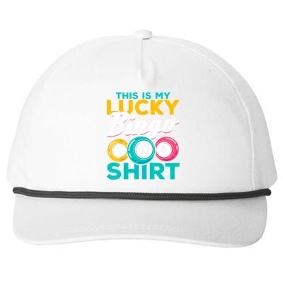 Bingo Player This Is My Lucky Bingo Funny Bingo Snapback Five-Panel Rope Hat