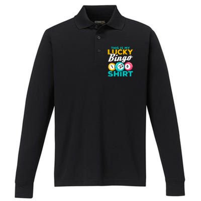 Bingo Player This Is My Lucky Bingo Funny Bingo Performance Long Sleeve Polo