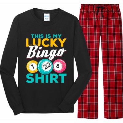 Bingo Player This Is My Lucky Bingo Funny Bingo Long Sleeve Pajama Set