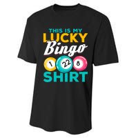 Bingo Player This Is My Lucky Bingo Funny Bingo Performance Sprint T-Shirt