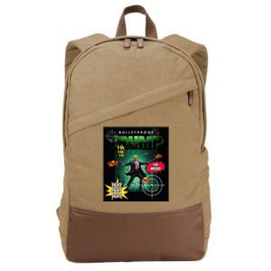 Bullet Proof Trump You Missed Comic Book Cotton Canvas Backpack