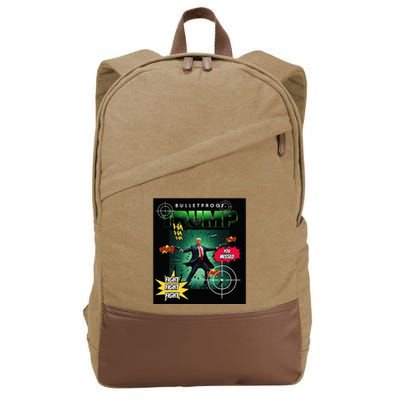 Bullet Proof Trump You Missed Comic Book Cotton Canvas Backpack
