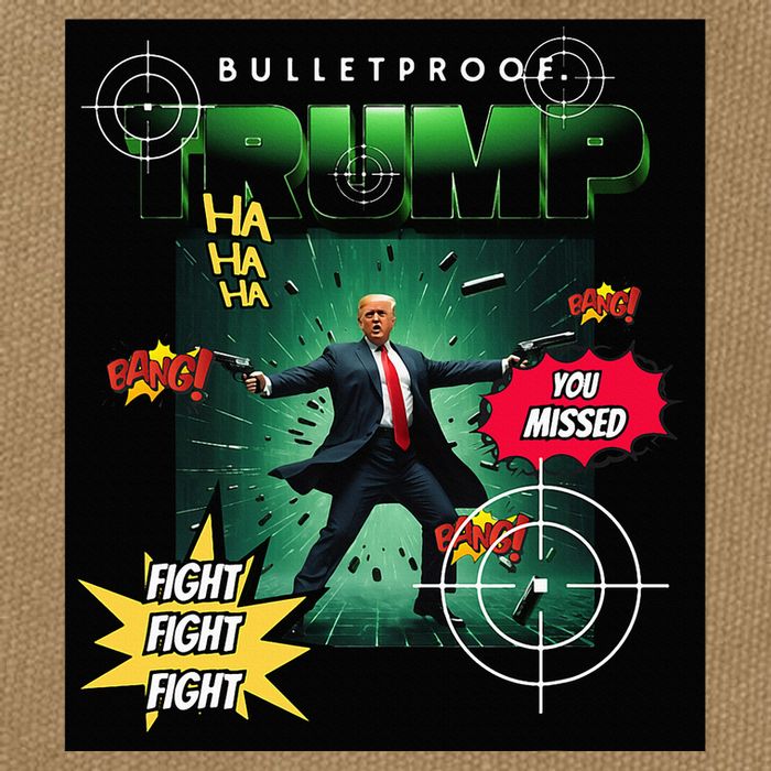 Bullet Proof Trump You Missed Comic Book Cotton Canvas Backpack