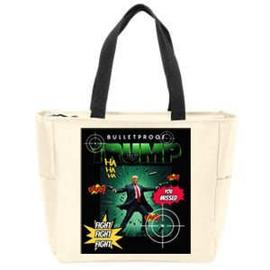 Bullet Proof Trump You Missed Comic Book Zip Tote Bag