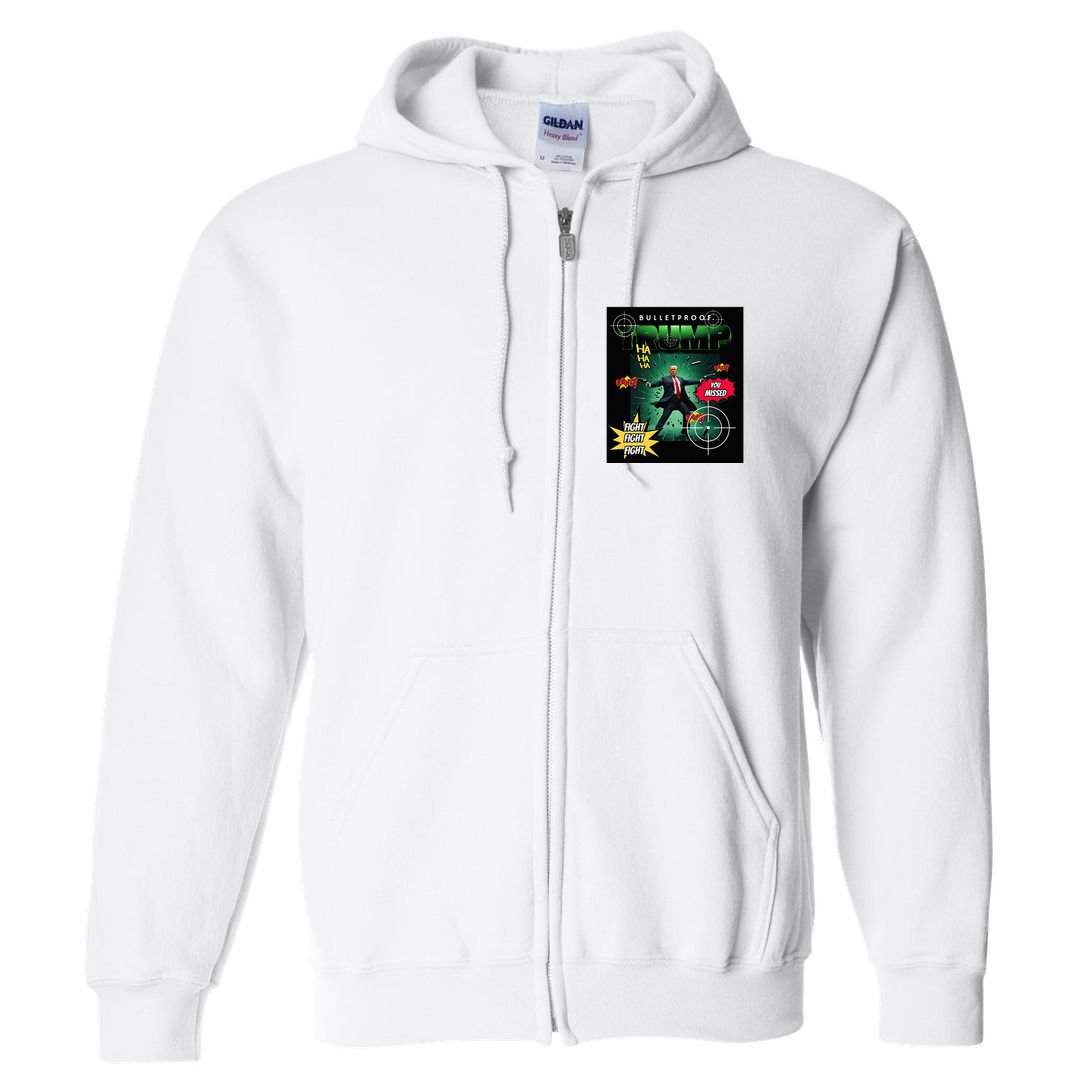Bullet Proof Trump You Missed Comic Book Full Zip Hoodie