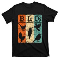 Birds Periodic Table Elements Birdwatching Ornithology T-Shirt