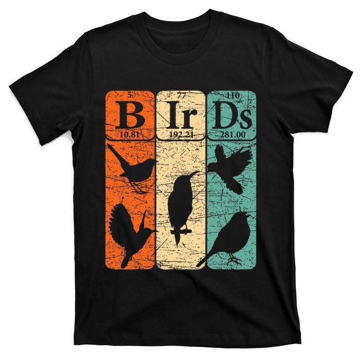 Birds Periodic Table Elements Birdwatching Ornithology T-Shirt