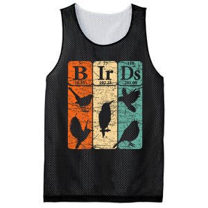 Birds Periodic Table Elements Birdwatching Ornithology Mesh Reversible Basketball Jersey Tank