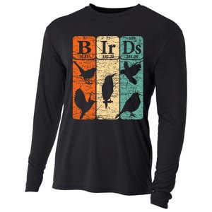 Birds Periodic Table Elements Birdwatching Ornithology Cooling Performance Long Sleeve Crew