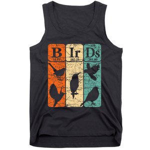 Birds Periodic Table Elements Birdwatching Ornithology Tank Top