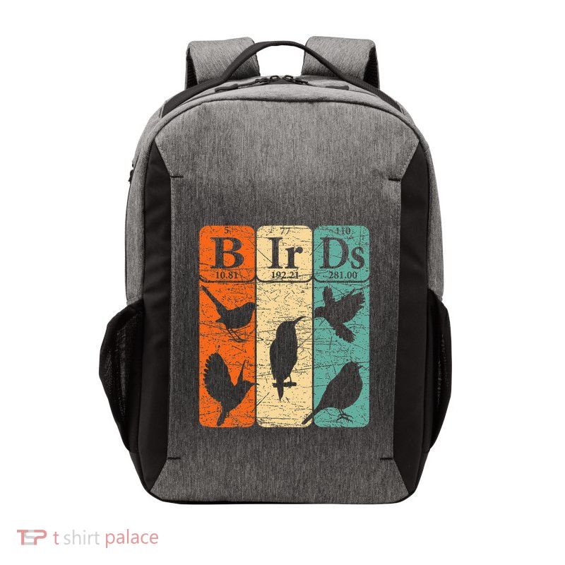 Birds Periodic Table Elements Birdwatching Ornithology Vector Backpack
