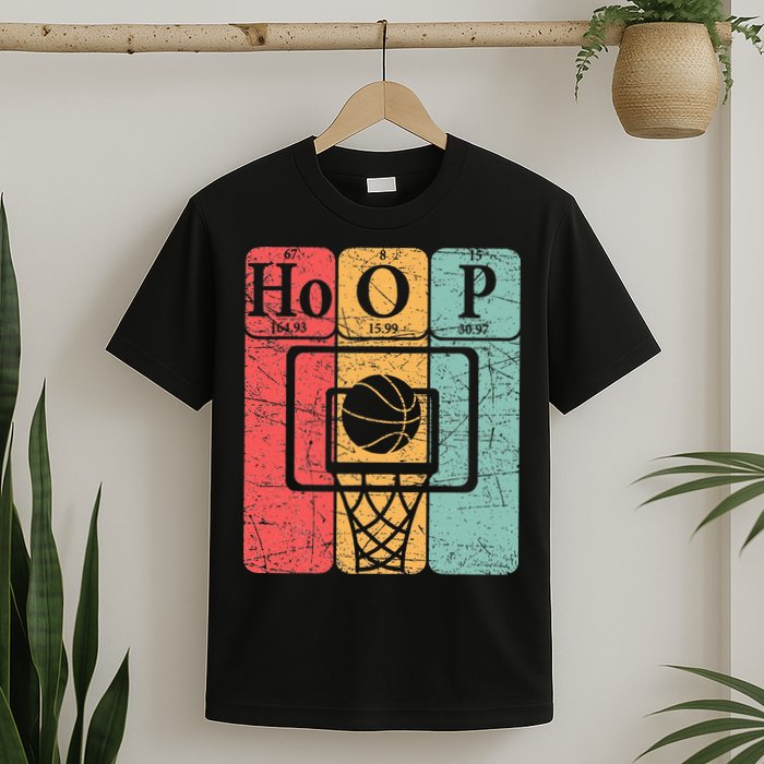 Basketball Periodic Table Elements Science Nerd Basketballer T-Shirt