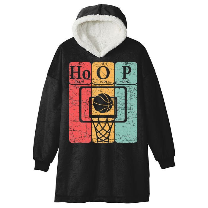 Basketball Periodic Table Elements Science Nerd Basketballer Hooded Wearable Blanket