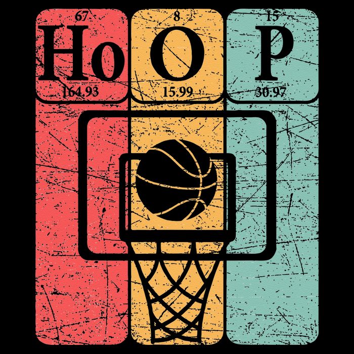 Basketball Periodic Table Elements Science Nerd Basketballer Bucket Hat