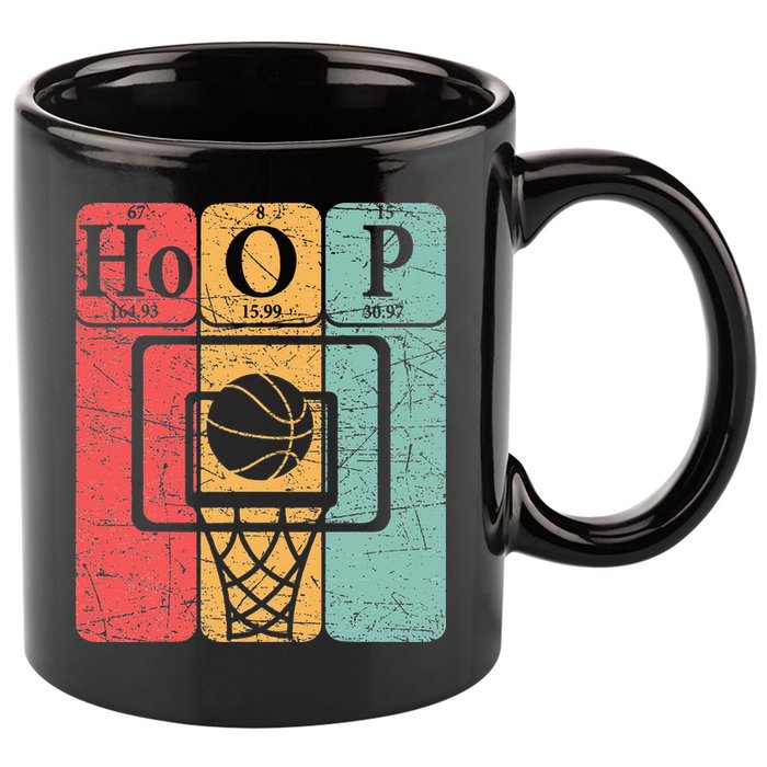 Basketball Periodic Table Elements Science Nerd Basketballer 11oz C Handle Ceramic Mug