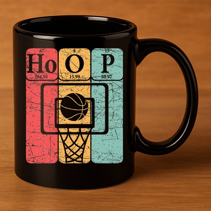 Basketball Periodic Table Elements Science Nerd Basketballer 11oz C Handle Ceramic Mug