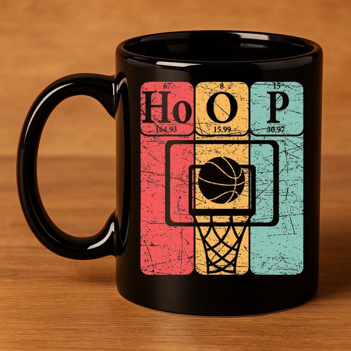 Basketball Periodic Table Elements Science Nerd Basketballer 11oz C Handle Ceramic Mug