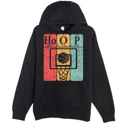 Basketball Periodic Table Elements Science Nerd Basketballer Premium Pullover Hoodie
