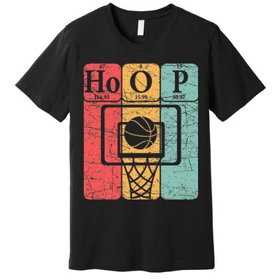 Basketball Periodic Table Elements Science Nerd Basketballer Premium T-Shirt