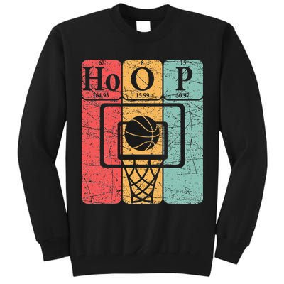 Basketball Periodic Table Elements Science Nerd Basketballer Tall Sweatshirt