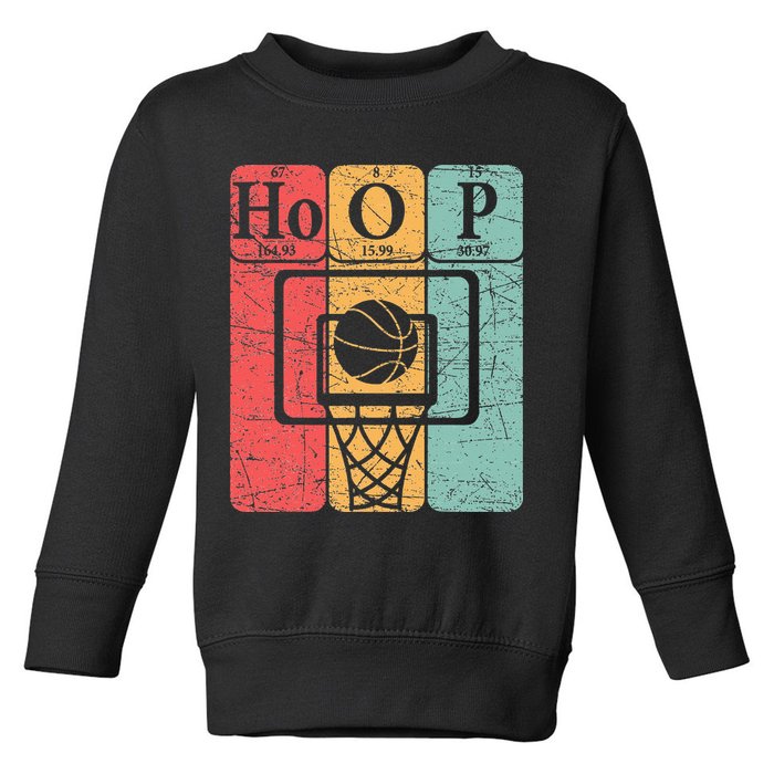 Basketball Periodic Table Elements Science Nerd Basketballer Toddler Sweatshirt