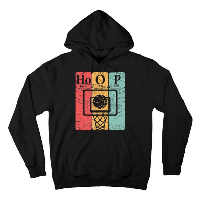 Basketball Periodic Table Elements Science Nerd Basketballer Tall Hoodie