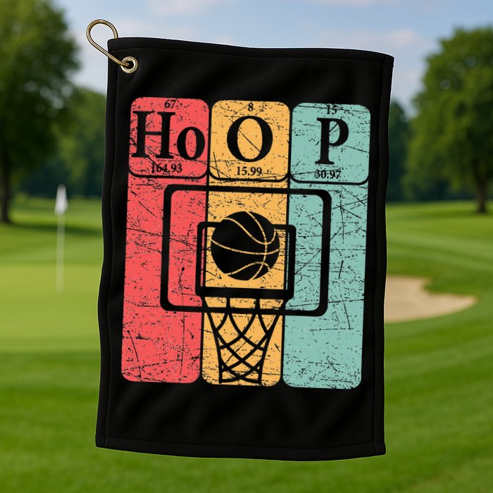 Basketball Periodic Table Elements Science Nerd Basketballer Golf Towel
