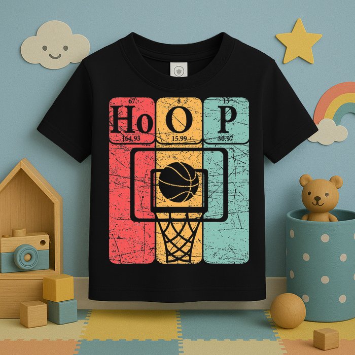 Basketball Periodic Table Elements Science Nerd Basketballer Toddler T-Shirt