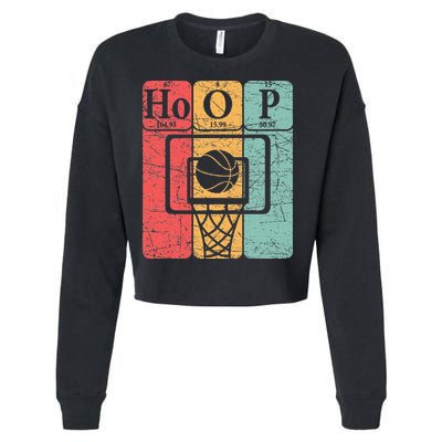 Basketball Periodic Table Elements Science Nerd Basketballer Cropped Pullover Crew