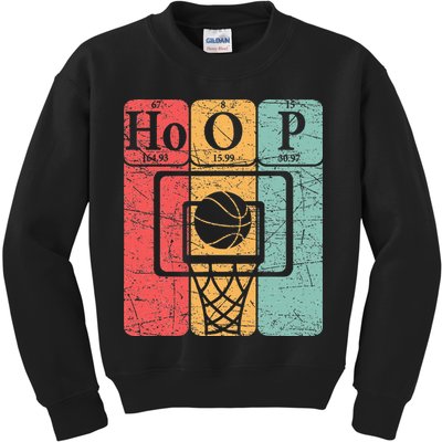 Basketball Periodic Table Elements Science Nerd Basketballer Kids Sweatshirt