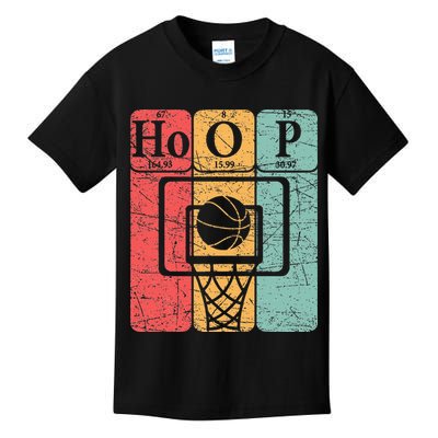 Basketball Periodic Table Elements Science Nerd Basketballer Kids T-Shirt