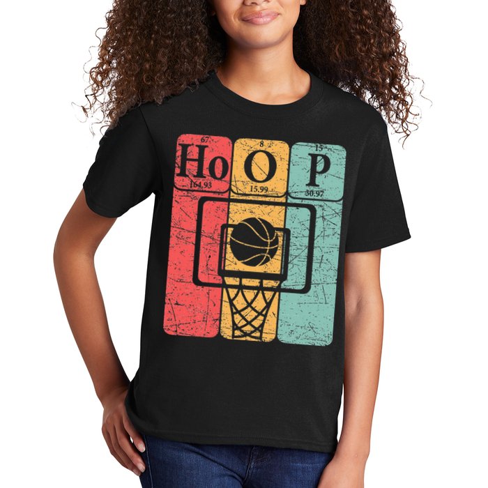 Basketball Periodic Table Elements Science Nerd Basketballer Kids T-Shirt