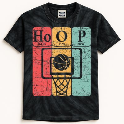 Basketball Periodic Table Elements Science Nerd Basketballer Kids Tie-Dye T-Shirt