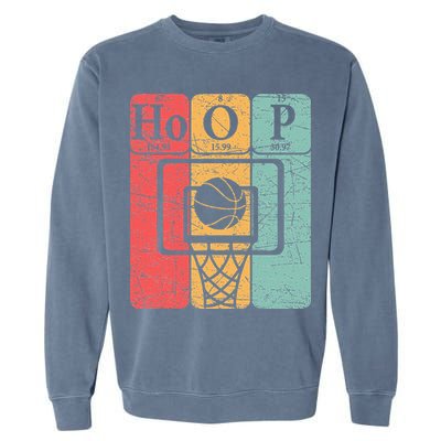 Basketball Periodic Table Elements Science Nerd Basketballer Garment-Dyed Sweatshirt