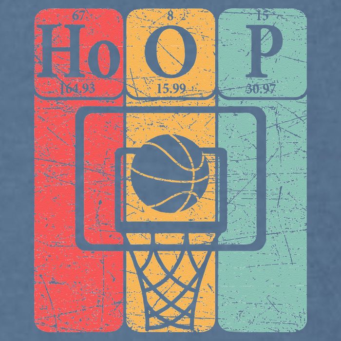 Basketball Periodic Table Elements Science Nerd Basketballer Garment-Dyed Sweatshirt