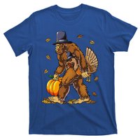 Bigfoot Pilgrim Turkey Pumpkin Thanksgiving Day Funny T-Shirt