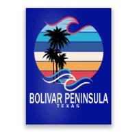 Bolivar Peninsula Texas Beach Surfing Gift Poster