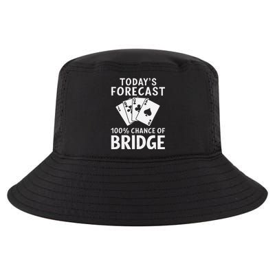 Bridge Player TodayS Forecast 100 Chance Of Bridge Cool Comfort Performance Bucket Hat