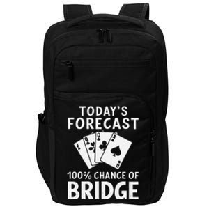 Bridge Player TodayS Forecast 100 Chance Of Bridge Impact Tech Backpack