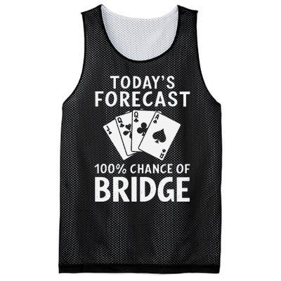 Bridge Player TodayS Forecast 100 Chance Of Bridge Mesh Reversible Basketball Jersey Tank