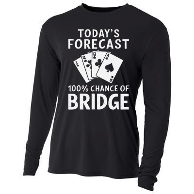 Bridge Player TodayS Forecast 100 Chance Of Bridge Cooling Performance Long Sleeve Crew