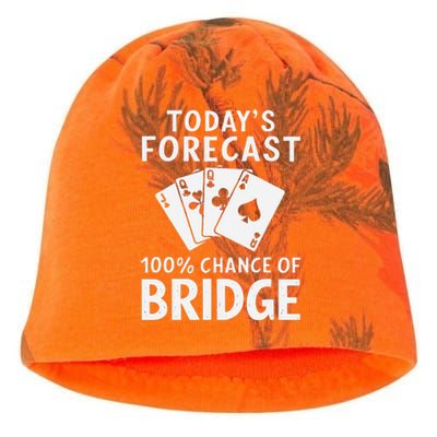 Bridge Player TodayS Forecast 100 Chance Of Bridge Kati - Camo Knit Beanie