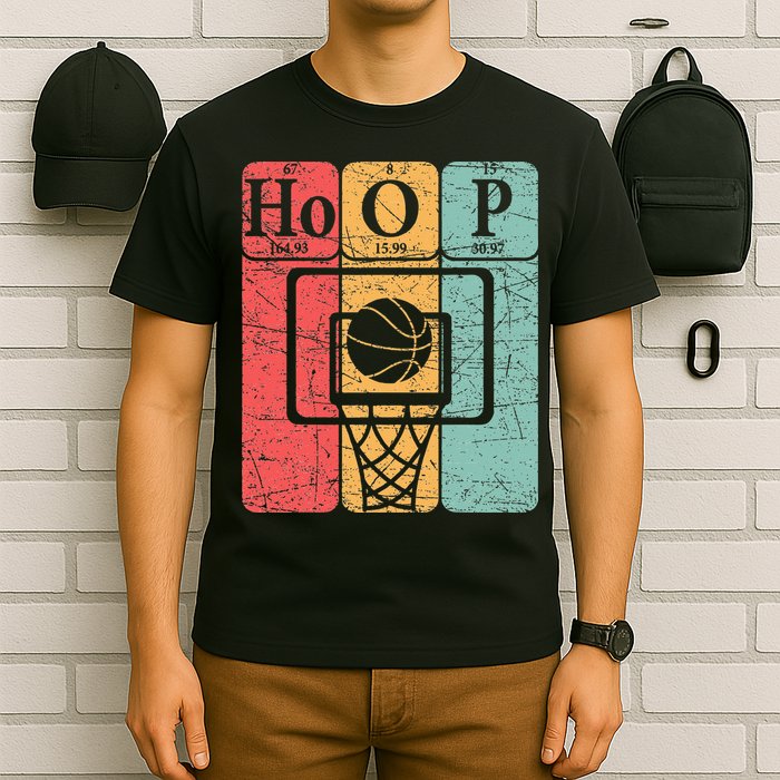 Basketball Periodic Table Elements Science Nerd Basketballer T-Shirt