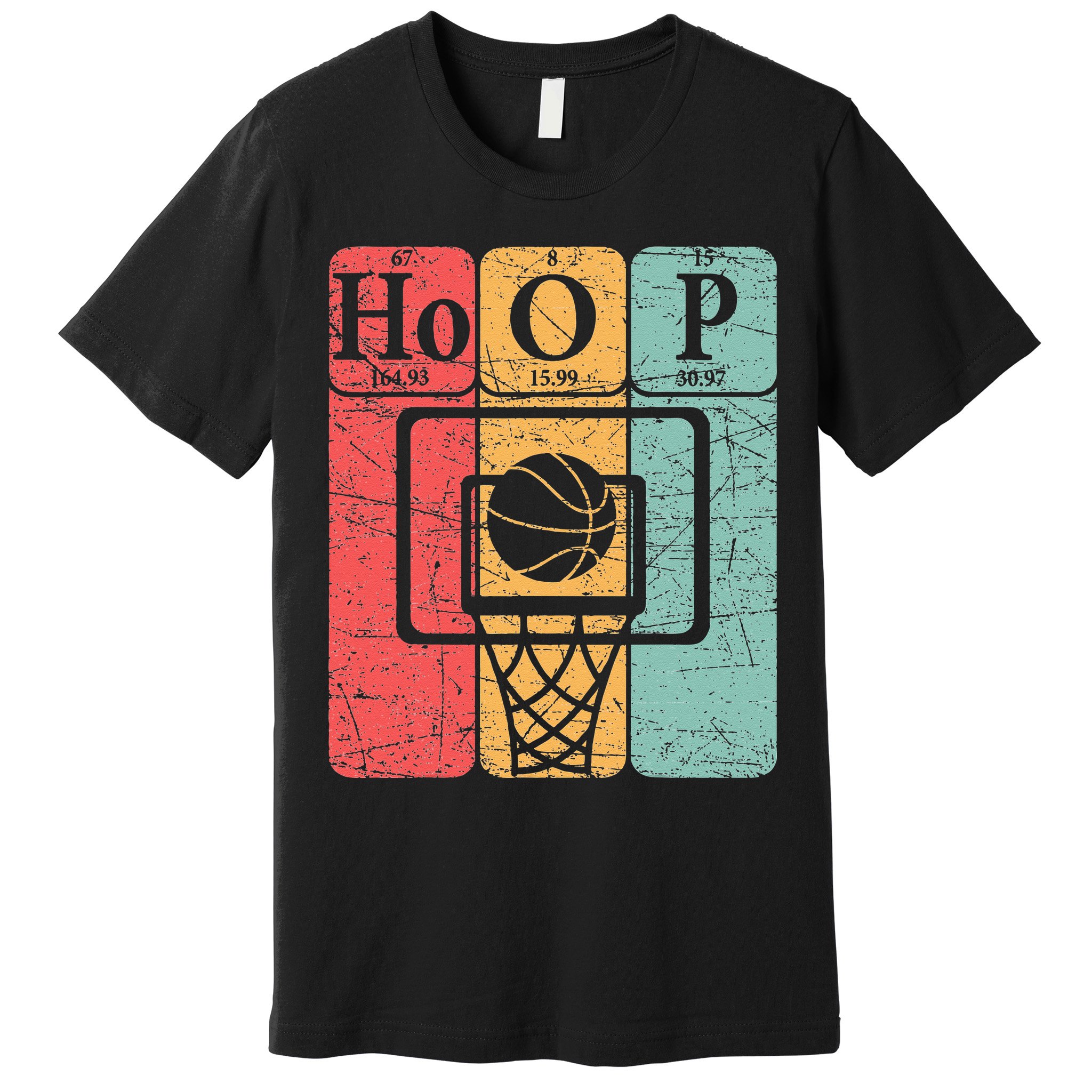 Basketball Periodic Table Elements Science Nerd Basketballer Premium T-Shirt