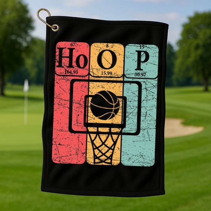 Basketball Periodic Table Elements Science Nerd Basketballer Golf Towel