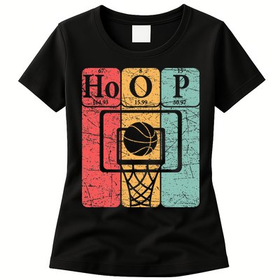 Basketball Periodic Table Elements Science Nerd Basketballer Womens T-Shirt