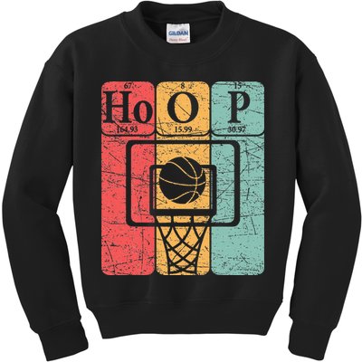 Basketball Periodic Table Elements Science Nerd Basketballer Kids Sweatshirt